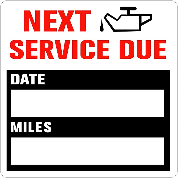 450 PCS Oil Change Stickers for Windshield, 2 Rolls Custom Oil Change Sticker, 2 X 2 Inches Next Service Due Sticker Labels, Removable Vinyl Stickers for Cars Windows Windshield
