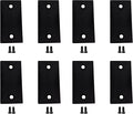 QCAA Stainless Steel Door Strike Filler Plate, 2-1/4" x 1-1/8", Matte Black, Made in Taiwan, 8 Pack