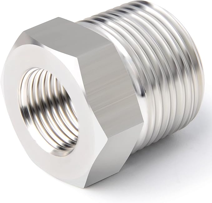 TAISHER 10PCS Forging of 304 Stainless Steel Reducer Hex Bushing Pipe Fittings Kit, 3/8" - 1/4",1/4" - 1/8",3/8" - 1/8",1/2" - 3/8",1/2" - 1/4"