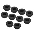 MECCANIXITY 20Pcs Snap Rubber Grommet Plug Mount Dia 10.5mm ID 7.5mm Narrow Groove Width 2mm Seal Anti-Scratch for Electrical Box Cable Pipes Black