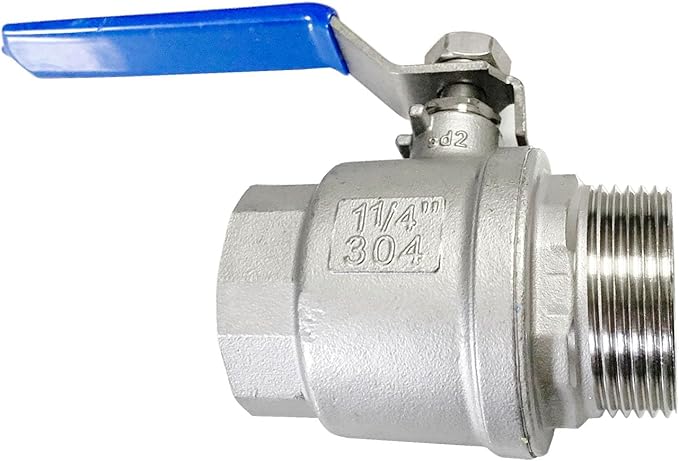 1-1/4" Male to Female Thread Full Port Ball Valves NPT 304 Stainless Steel for Water Oil Gas WOG1000