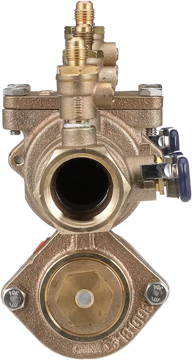 Febco LF860 Series 1" Lead-Free Bronze Reduced Pressure Zone Backflow Preventer Assembly, Quarter Turn Shutoff, Small Diameter, Spring-Loaded Check Valves, Water Line and Irrigation System