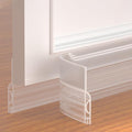 Door Draft Stopper,Adjustable Door Sweep for Bottom of Door,Silicone Weather Stripping Door Bottom Seal Blocker Air Noise,Under Door Gap Filler for Interior/Exterior Doors(Transparent, 39inch)