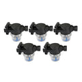 SEAFLO Inline Water Pump Filter 52S02-3/4" Male Quick Attach with 1/2" Hose Barb, 50 MeshSteel Strainer with Plastic Shell, Fits SEAFLO 56 Series Pumps, RV, Marine, Agriculture, Lawn Care (5-Pack)