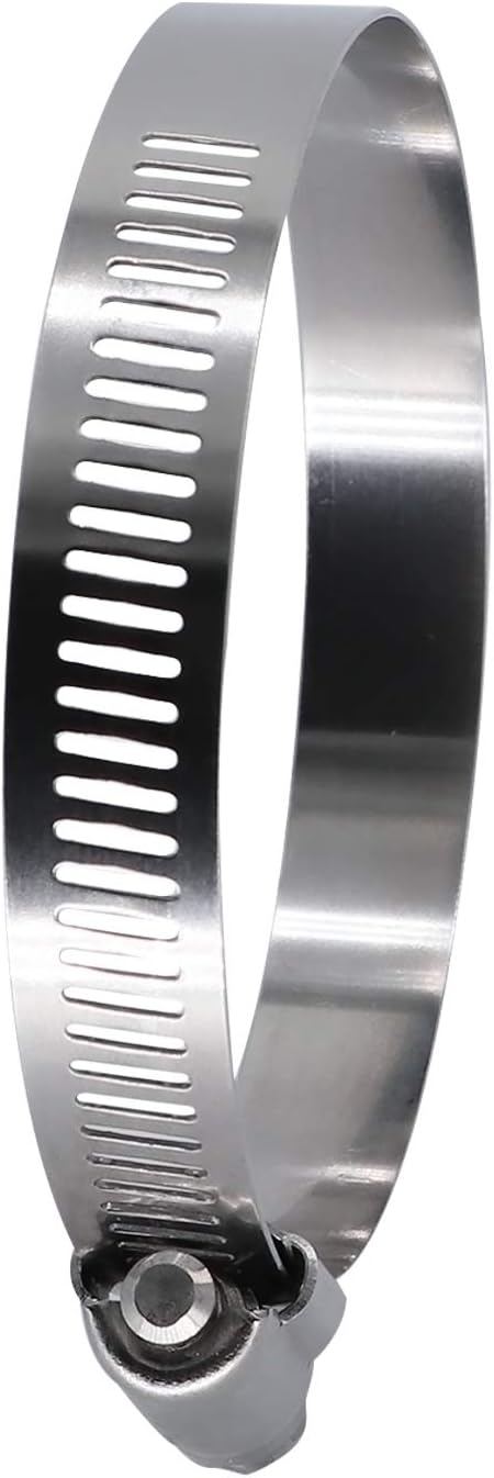 ROADFORMER 3.5" Worm Gear Hose Clamp - SAE 56 Size, Full Stainless Steel with 1/2" Band Width, Working Range 78mm - 102mm Hose Clamps, 10 Pack