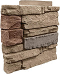 GenStone Faux Stacked Stone Left Corner Panel 12.5" x 11.25" in Desert Sunrise Color for Do It Yourself Friendly Home Improvement Projects