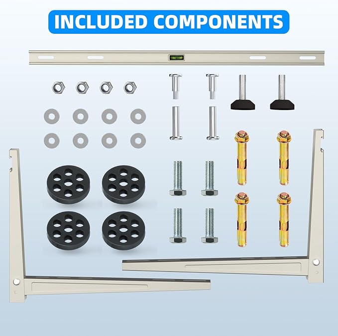 XKV Quick-Install Heavy-Duty Wall Bracket for 7000-36000 BTU Split Air Conditioner ,HVAC, Compressor, Heat Pump System,Max 440 LB Capacity,Outdoor Pre-Drilled Holes Design