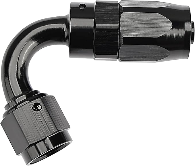 EVIL ENERGY 6AN Hose End Fitting 120 Degree Swivel for CPE Braided Fuel Hose Black