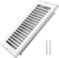 4x10 Inch Floor Register Vent Cover - White Vent Covers for Home Floor Wall or Ceiling - Heavy Duty Anti-Rust Grilles for Quiet Operation - Easy Installation with Screws for HVAC Registers - 1 Pack