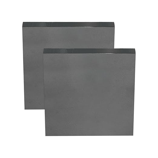 MECCANIXITY 2pcs 5/16"(8mm) x2 x2 Steel Plate, Black Hot Rolled A36 Steel Sheet Plate Base, Square Weldable Metal Discs for Industrial Construction Structural Support