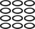 uxcell 12 Pcs Solid Nitrile Rubber Flat Washer DN80 3-5/8" OD x 3" ID x 1/4" Thickness Large Washers O Ring Sealing Gaskets, Industrial Flat Rubber Spacer, Black