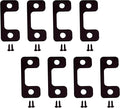 QCAA Solid Brass Deadbolt Strike Plate, Adjustable Jamb Plate, for Electronic Locks, Oil-Rubbed Bronze, 8 Pack, Made in Taiwan