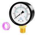0-30PSI Well Pump Pressure Gauge 2" Dial Size, 1/4" NPT Lower Mount, 3-2-3% Accuracy, for Tube, Water Pump, Gas, Liquid, Pressure Test