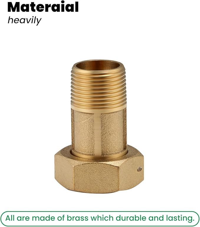 Watflow 1/2" NPT Water Meter Coupling, 3/4" Female NPT for DN15 Water Meter