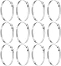 HARFINGTON 12 Pcs Hose Clamp 4-1/8"-5" (105-127mm) 304 Stainless Steel Adjustable Worm Gear Hose Clamp with Phillips Screw Assortment Kit for Fuel Line Pipe Plumbing Automotive Tube
