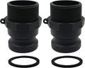 BITOBITOTU 2PCS Camlock Fittings Poly NPT F-300 3" Type F Standard Couplings Cam lock Fittings Polypropylene Cam Groove Fitting Male Camlock with Male Threads (3 inch, Type F)