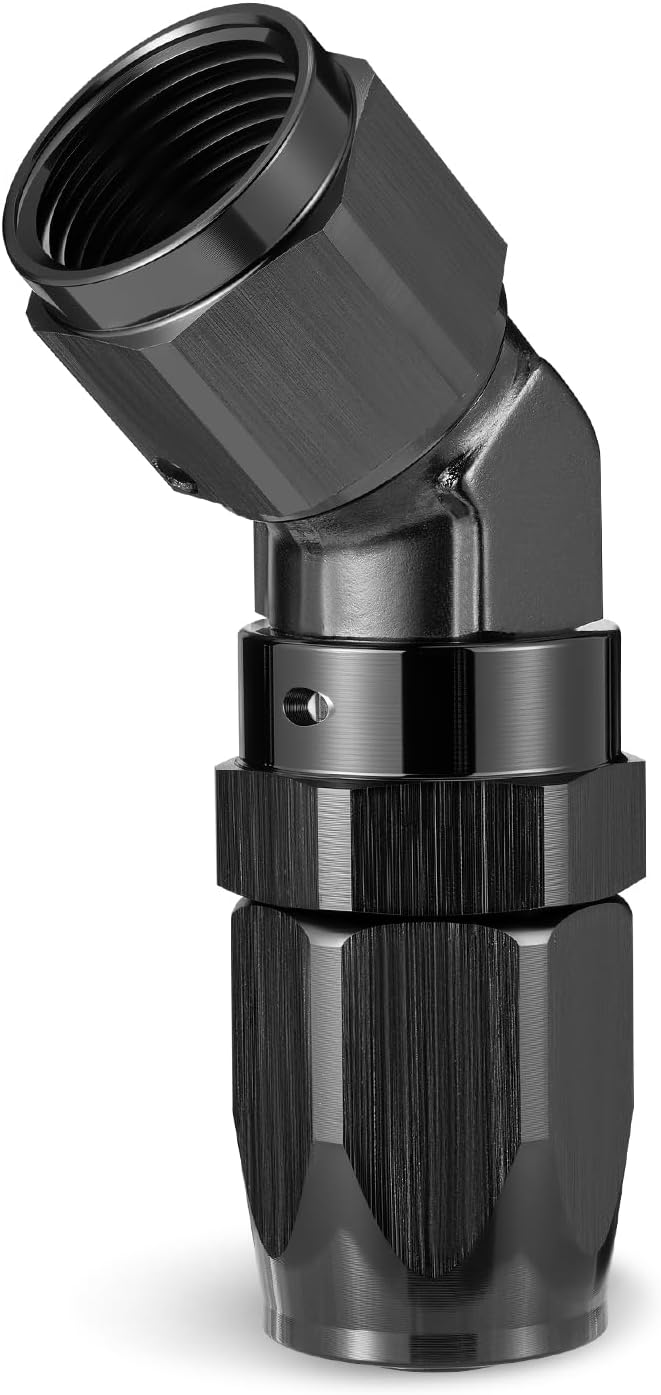EVIL ENERGY 8AN Hose End Fitting 45 Degree Swivel Low Profile Forged Aluminum for CPE Braided Line