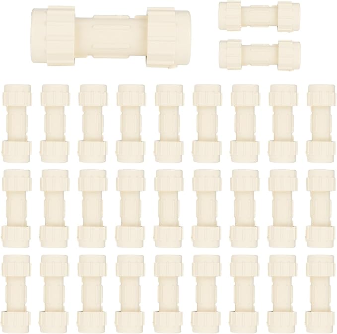 (Pack of 30) EFIELD 1/2"Compression Coupling,CPVC Fittings for Plumbing Installations and Repair (1/2"x1/2"COM),(CPVC048-2-30PCS)