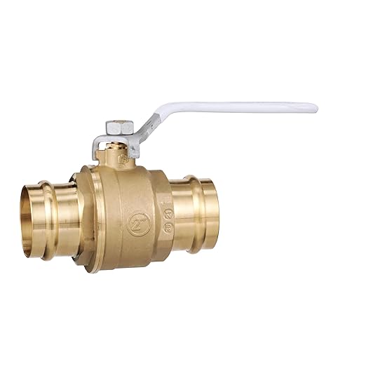 Watts LFFBV-3-PRESS-M2 Series 2" Lead-Free 2-Piece Full Port Chrome-Plated Brass Ball Valve with Integral Press Fitting End Connections for Types K, L, and M Hard Copper Tubing