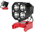 LED Work Light Compatible with Milwaukee 18V Battery, Azocek 40W 6000LM Flashlight, 18V Battery Cordless Work Light 120°Adjustable with Low Voltage Protection for Outdoors and Job Site Lighting