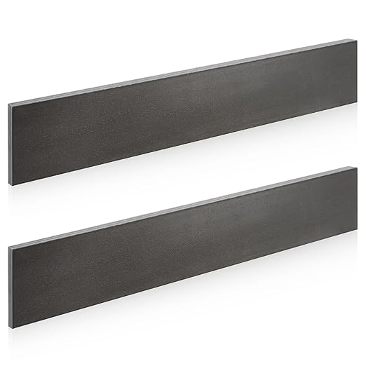 Rocaris 2 Pcs 2 x 1/4 x 12 Inch A36 Hot Rolled Steel Base Plate, Steel Flat Bar Metal Stock for Construction Boards, Structure Support, Weldable Square and Industrial