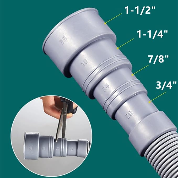 16.4ft Washing Machine Drain Hose, Universal Drain Hose Extension Kit for Washer, Dishwasher, Flexible Discharge Hose for LG/ GE/ Samsung, Fit up to 1-1/2 Inch Drain Outlets (16.4)