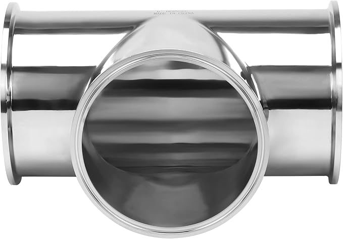 DERNORD Clamp Tee 3 Way Stainless Steel 304 Sanitary Fitting Fits 6" Ferrule Tri-clamp (Pipe OD 152mm)