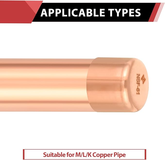 (Pack of 50) EFIELD 5/8-Inch Solder Copper Pipe End Cap (Plug), LF Copper Plumbing Fittings with Sweat Solder Connection, Pro Pack,(COPPER122)