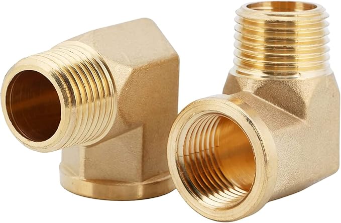 2pcs 90 Degree Barstock Street Elbow 1/2" NPT Male to 1/2" NPT Female Forged Fitting by CX WONDERLAND