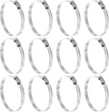 HARFINGTON 12 Pcs Hose Clamp 3-9/16"-4-1/2" (91-114mm) 304 Stainless Steel Adjustable Worm Gear Hose Clamp Assortment Kit for Fuel Line Pipe Plumbing Automotive Tube Mechanical