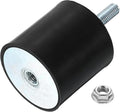 uxcell M10 Rubber Mounts, 1Pcs 60x60mm(DxH) Rubber Cylindrical Anti Vibration Isolator Shock Absorber with Lock Nut for Car Bobbin Generator Air Compressors