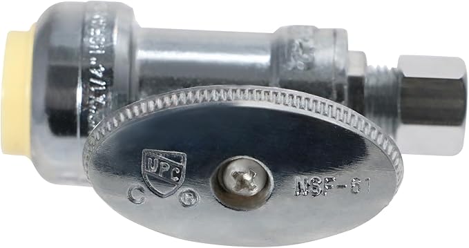 XFITTING OD Compression 1/4 Inch x 1/2 Inch Push Fit Valve, Push Fit Straight Valve, 30-1-6=10XX, 10 Pieces