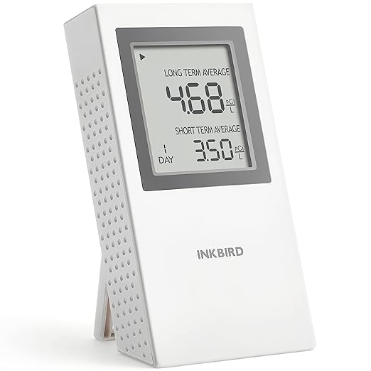 INKBIRD Portable Radon Detector, Home Radon Meter, US Version-Pci/L, Short-Term and Long-Term Monitoring, Battery Included (INK-RD1-W)