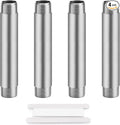 3/4"x6" 304 Stainless Steel Pipe, 3/4" NPTx 3/4" NPT Male Threaded Nipple, SCH40 Heavy Duty Pre-Cut Steel Pipe for Plumbing Gas, Hydraulic, and Industrial Applications(6", 4 Piece)