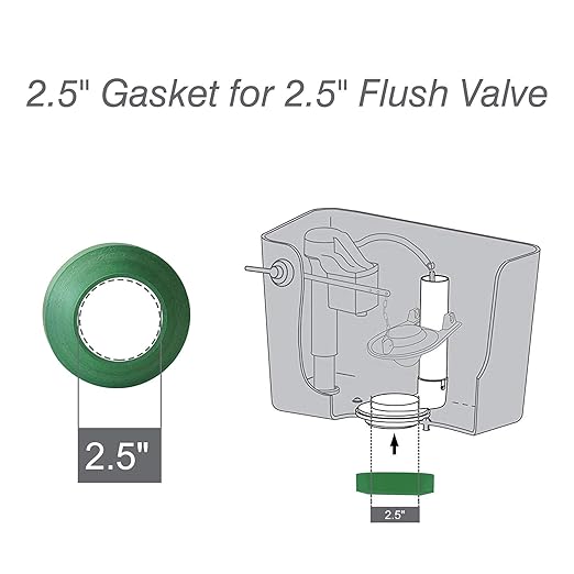 Universal Tank to Bowl Bolts & Gasket Kit, Tank to Toilet Gasket 2 Inch, Solid Brass Hardware Kit Toilet Repair Kit with 2 Pcs Gasket Fits Most 2-Inch/2.5-Inch Flush Valve Opening Toilet Tanks