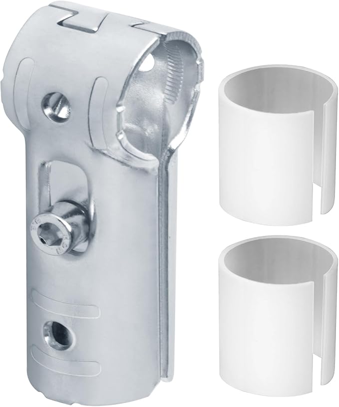20 Sets T Pipe Connector Tee Clamp Fittings, Fits 1/2" EMT Conduit with PE Adapter Shims