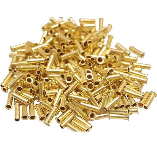 Beduan 1/8" Tube ID Brass Compression Fitting, Insert Tube Support Compression Sleeve Fitting (Pack of 10)