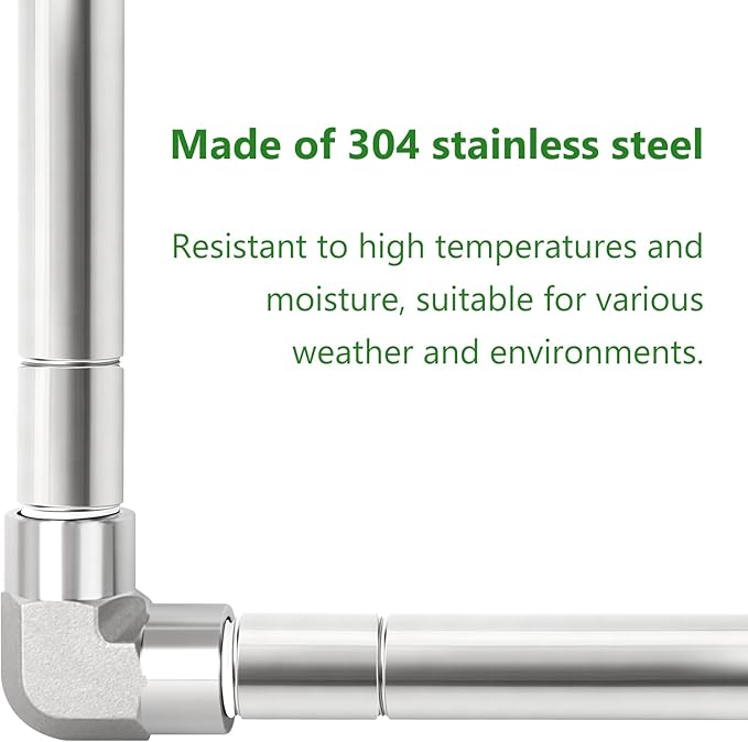 TAISHER 1PCS Stainless Steel Pipe Fittings, 1-1/2" NPT Male x 1-1/2" NPT Female Threaded, 12" Length Nipple Cast Pipe