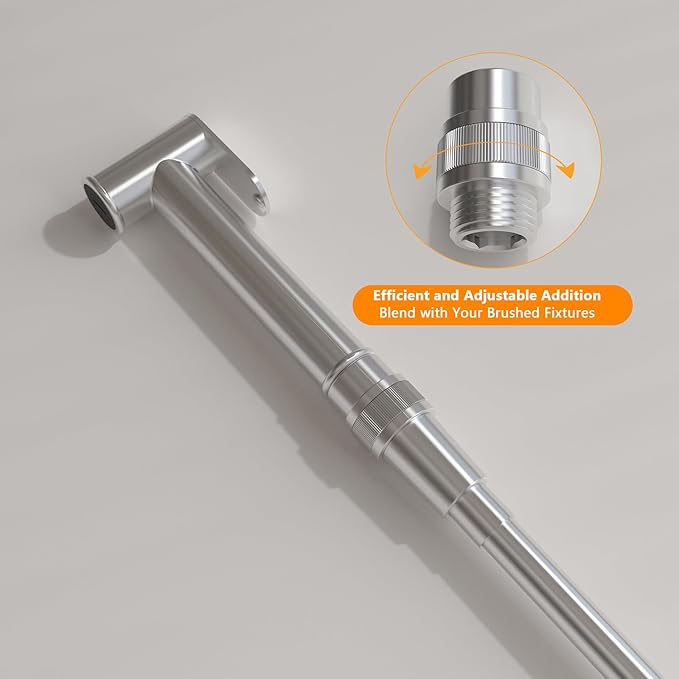 Shower Head Shut Off Valve G1/2'' Shower Flow Control Valve Brass Shut Off Valve for Handheld, Shower Arm or Bidet Sprayer(Brushed Nickel)