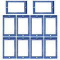 1/2 Inch Receptacle Electrical Outlet Box Extender, Blue Single Gang Box Extender 10 Pack for House Decoration, Light Switch Extender with Installation Screws