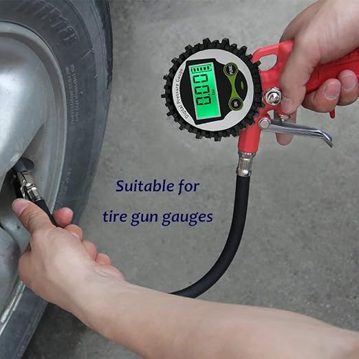 Digital Low Pressure Gauge with 1/4'' NPT Bottom Connector and Rubber Protector by Uharbour, 5-60 psi, Accuracy 1%, Resolution 0.1psi