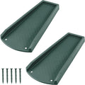 Splash Blocks for Gutters Downspouts, 24" Downspout Extensions for Rain Water Drainage, Thickened Gutter Splash Guard with Fixing Piles(2 Pack, Green)