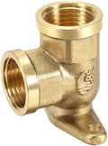 uxcell Brass Pipe Fitting 90 Degree Drop Ear Elbow G1/2 Female X G1/2 Female Crimp Fitting