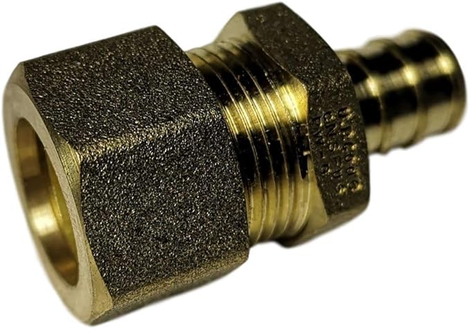 1 Piece XFITTING 1/2" Pex x 5/8" OD Compression Straight Adapter