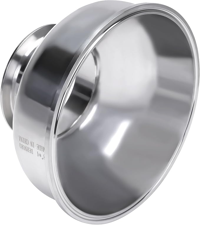 DERNORD Tri Clamp Bowl Reducer Sanitary Fitting Stainless Steel 304 (Tri Clamp Size: 8 inch x 4 inch)