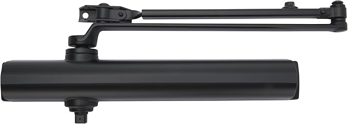 Heavy Duty All in ONE COMM Closer with MOUNTING Plate UL Listed, Aluminum (Matte Black)