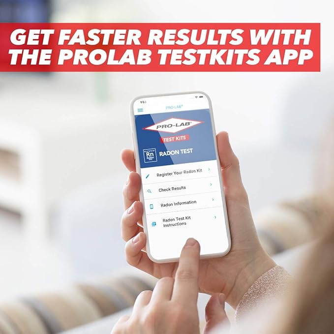 PRO-LAB Radon Test Kit for Home - EPA Approved Short-Term Radon Tester with 1 Detector - Lab Fee & Return Mailer Included - Quick & Reliable Radon Testing