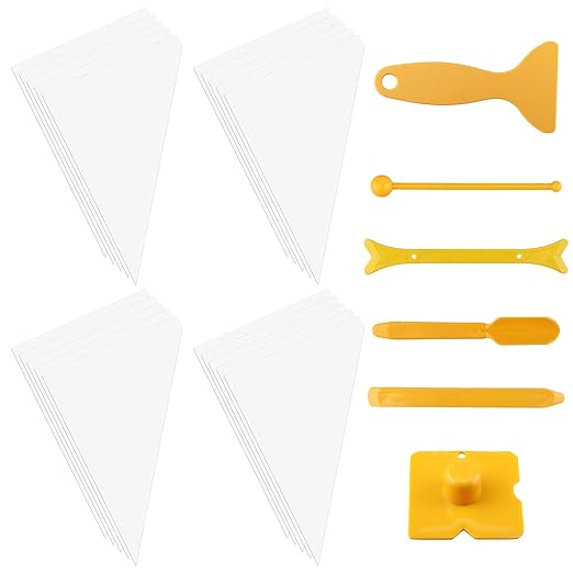 26 Pcs Tile Grout Masonry Mortar Bag with Caulking Tools, 16x12 Inch Heavy Duty Tear Resistant Puncture Tip for Cement Sealer Application in DIY Tile Installation and Brickwork Projects