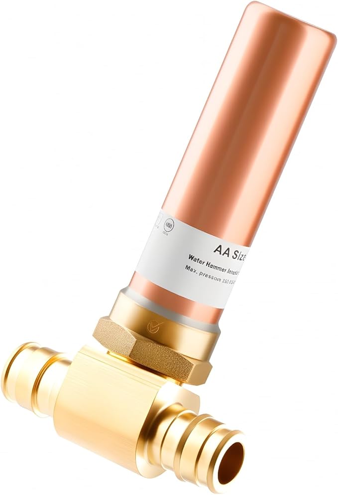 Copper Water Hammer Arrestor, 1/2 Inch Pex-A Expansion Tee Hammer Arrestor For Potable Water Plumbing Application, F1960 Tee Connection