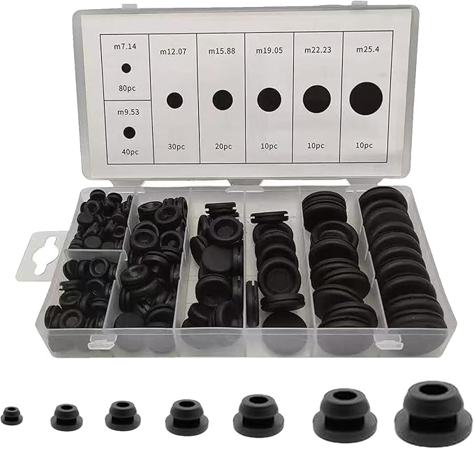 170-piece Rubber Plug-car Round Hole Plug-Furniture Plate Hole Plug-Life Multi-Scene Hole Rubber Plug-car